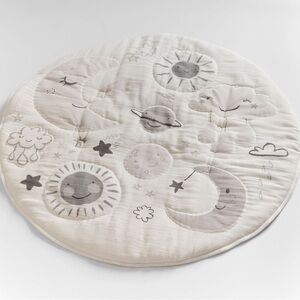 Pottery Barn Kids Skye‎ Moon & Stars Muslin Travel Play Mat Baby Neutral